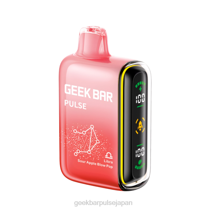 PHH853 Geek Bar Pulse 15,000 個の使い捨て電子タバコ 天秤座サワーアップルブローポップ | Geek Bar flavours