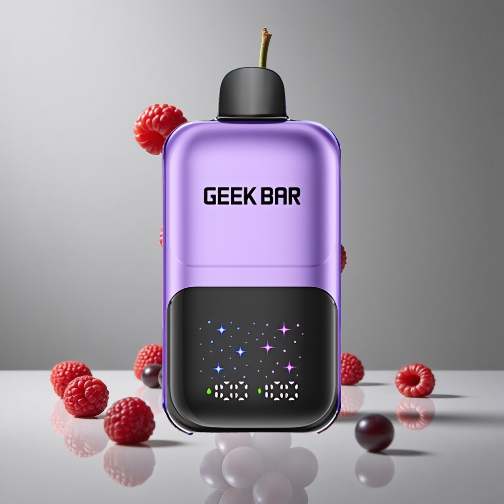 GEEK BAR 2GO 20ml 50000プーフ グレープ＆ラズベリー インタラクティブ大画面 デュアルタンク