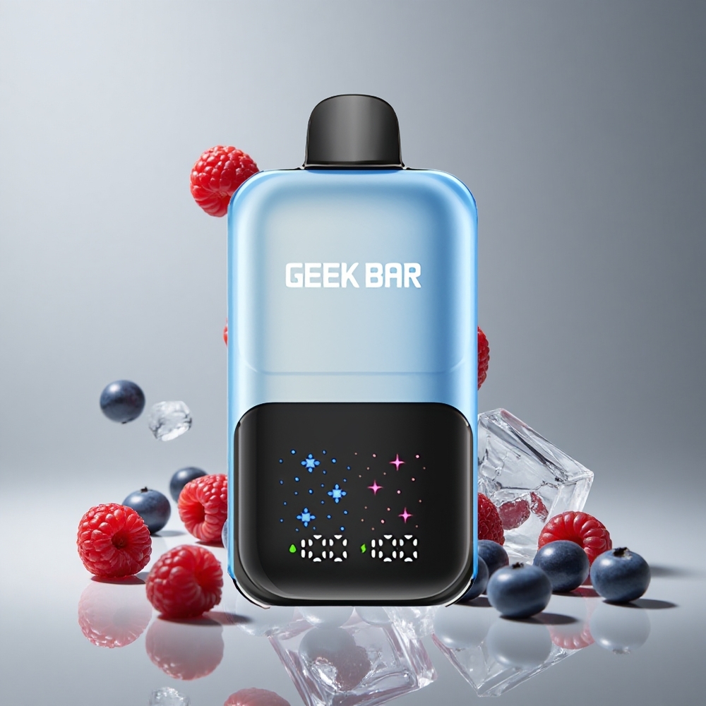 GEEK BAR 2GO 50000パフ ブルーベリーレッドベリーアイス 20mLデュアルタンク リチャージャブル