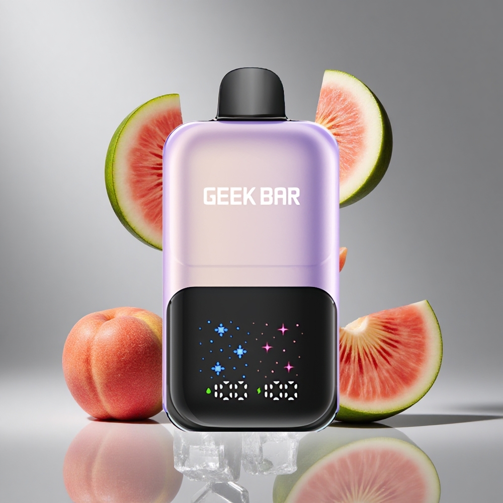 GEEK BAR 2GO 50000回 ピーチマンゴーウォーターメロンアイス 20mL デュアルタンク インタラクティブスクリーン