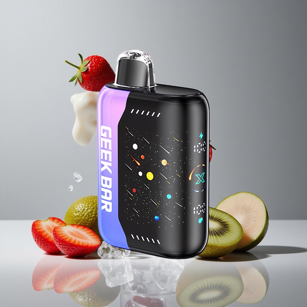 GEEK BAR Pulse X 42Kプフ ストロベリーキウイアイス メテオエディション 820mAh デュアルメッシュコイル