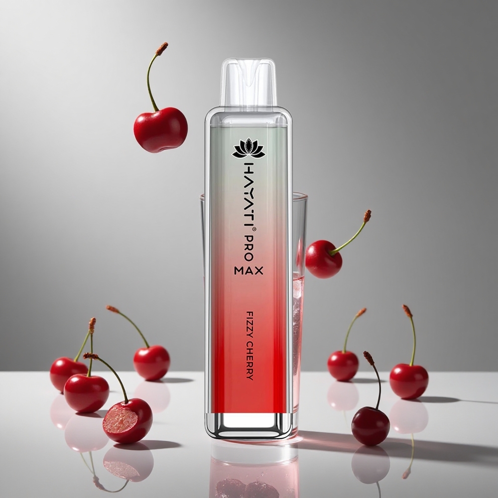 Hayati Pro Max 4000 パフ リチャージャブル バッテリー 2ml タンク サクランボ味 ディスポーザブル ベイプ