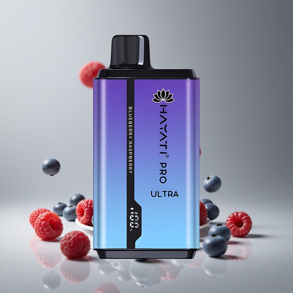 Hayati Pro Ultra 15000パフスブルーベリーラズベリーディスポーザブルベープ2×12ml850mAh