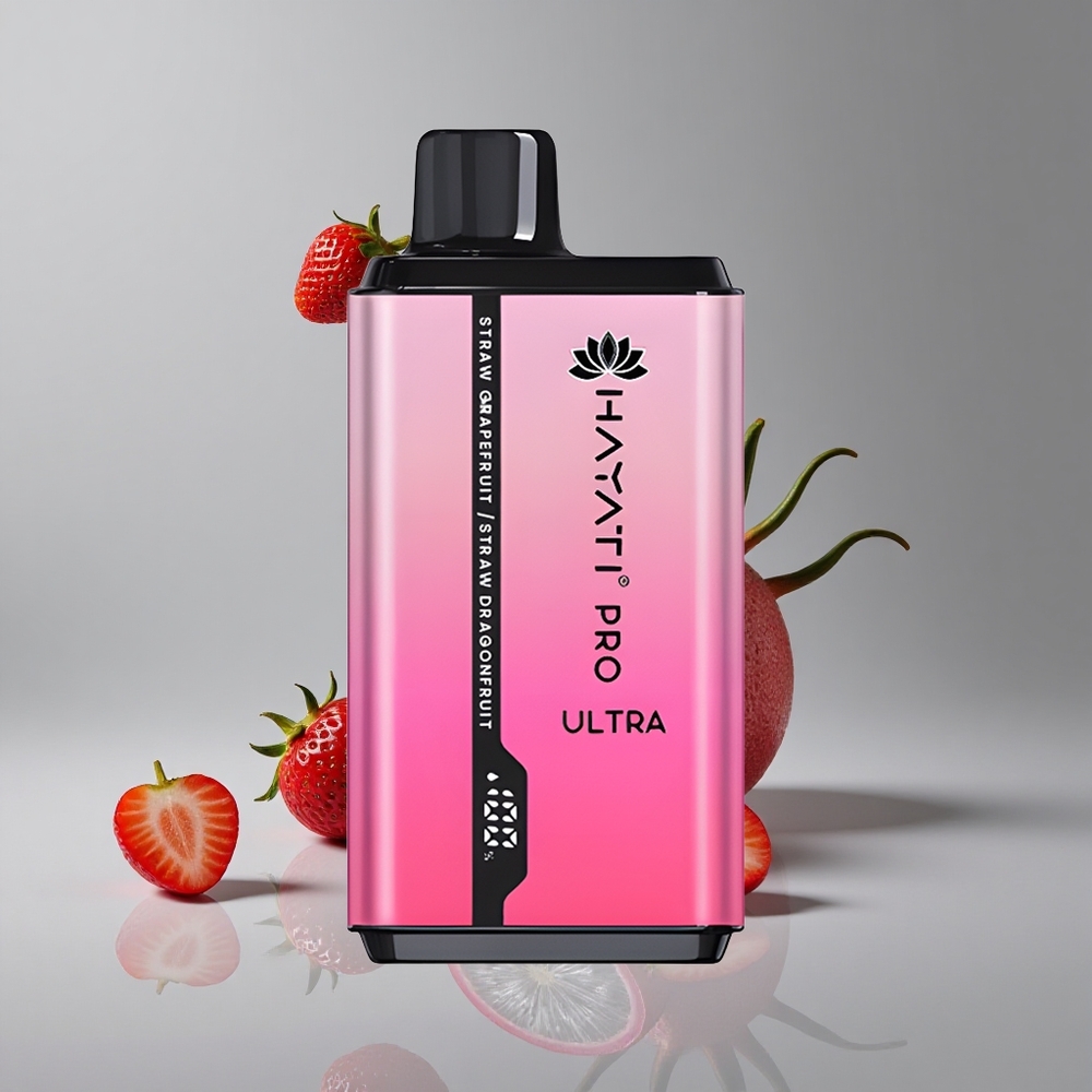 Hayati Pro Ultra 15000パフスいちごグレープフルーツ2 12ml850mAh