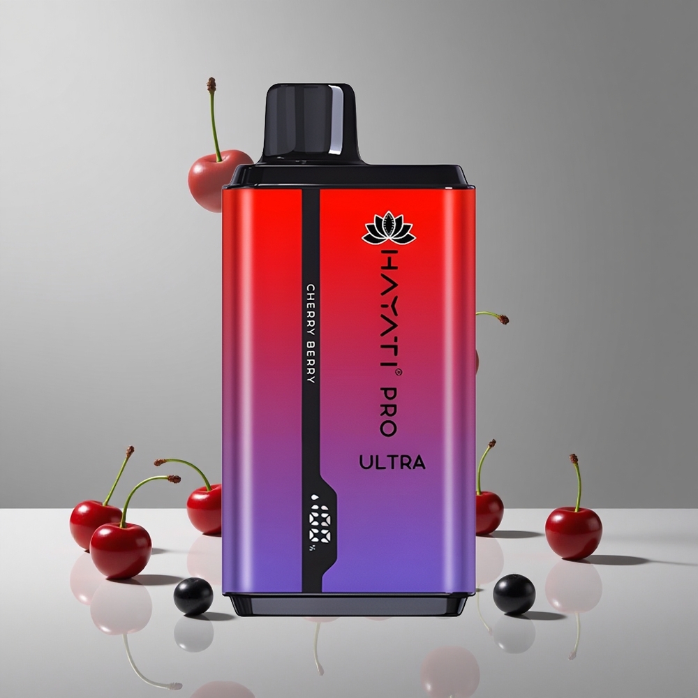 Hayati Pro Ultra 15000パフスチェリーベリーディスポーザブルベイプ850mAh2 12ml