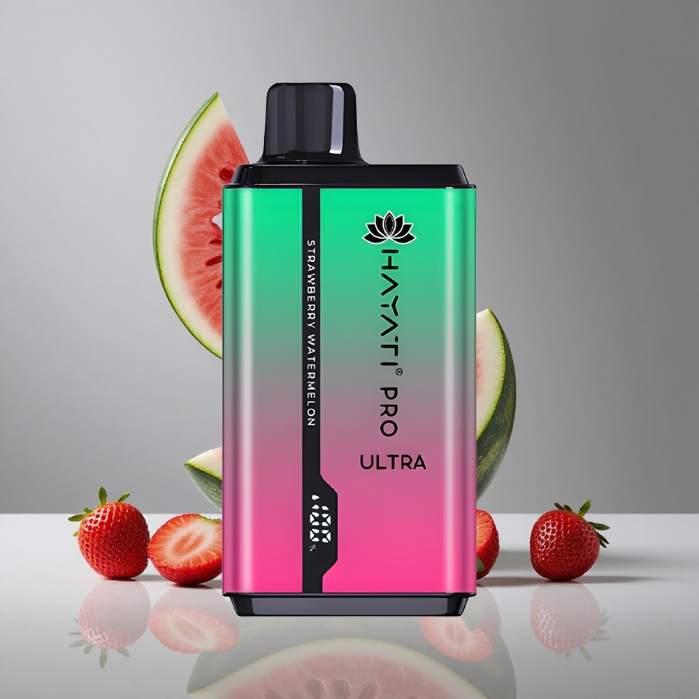 Hayati Pro Ultra 15000パフ ストロベリー ウォーターメロン 850mAh 24ml