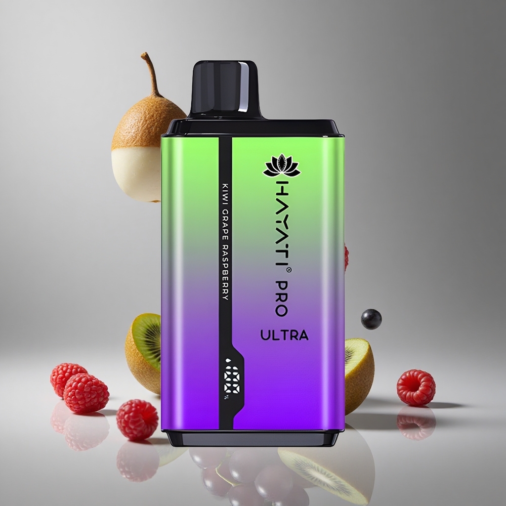 Hayati Pro Ultra 15000パフ キウイグレープラズベリー 850mAh 2 12ml