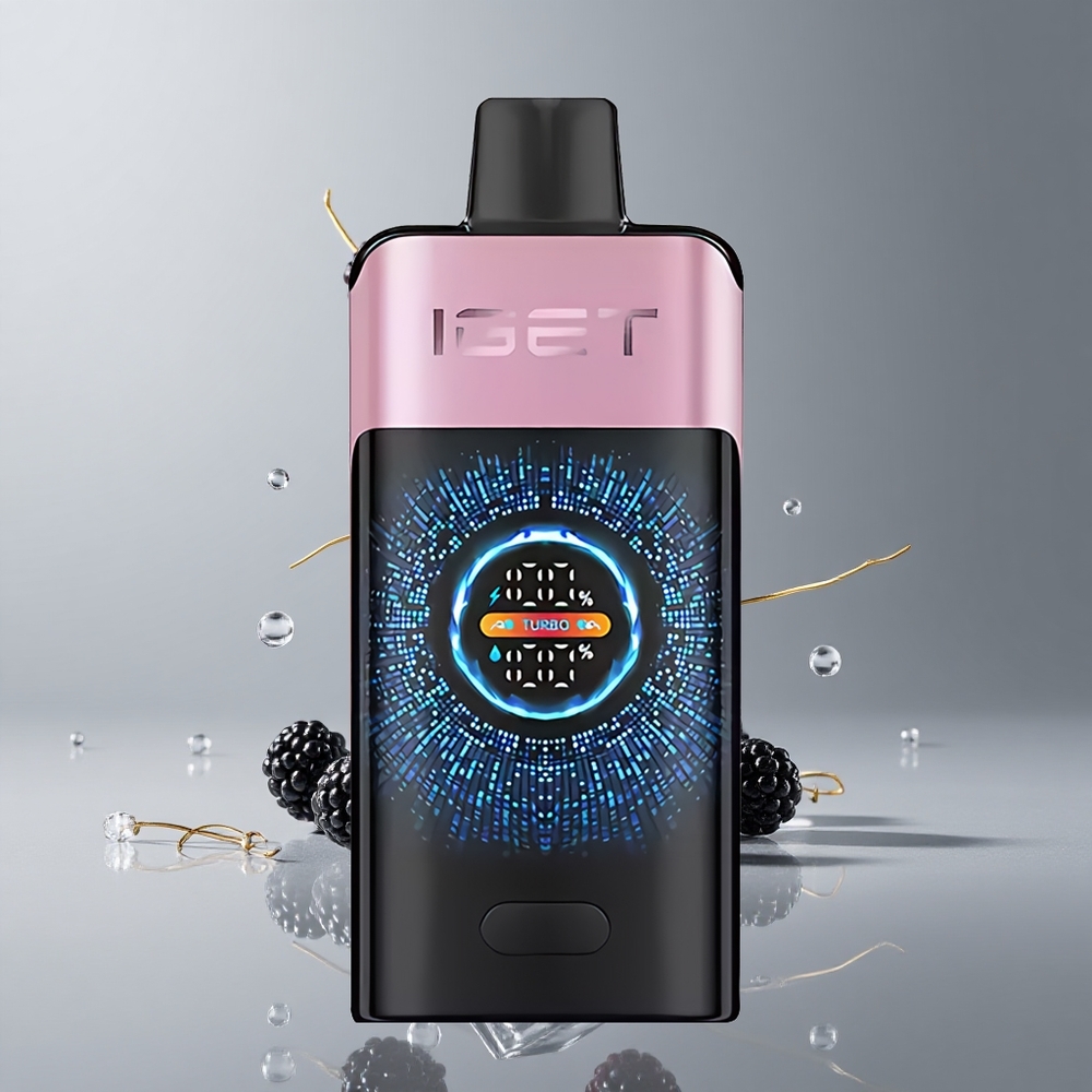 IGET ONE 12000パフ ブラックベリーアイス 2700mAhバッテリー 0.6オームデュアルメッシュコイル