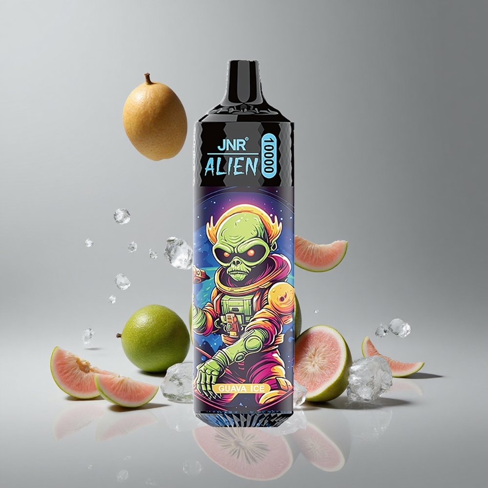 JNR Alien 10000パフ グアバアイス 850mAhバッテリー 20mlリキッド