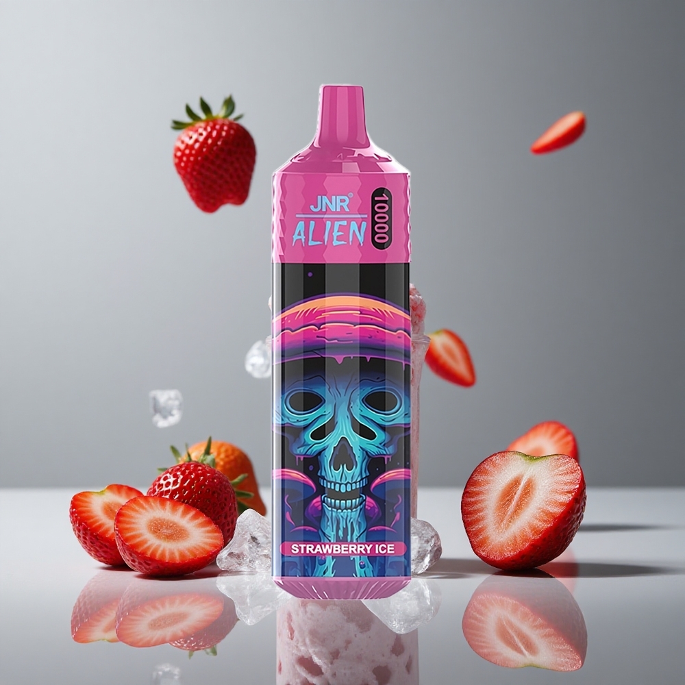 JNR Alien 10000パフ ストロベリーアイス 850mAhバッテリー 20mlリキッド