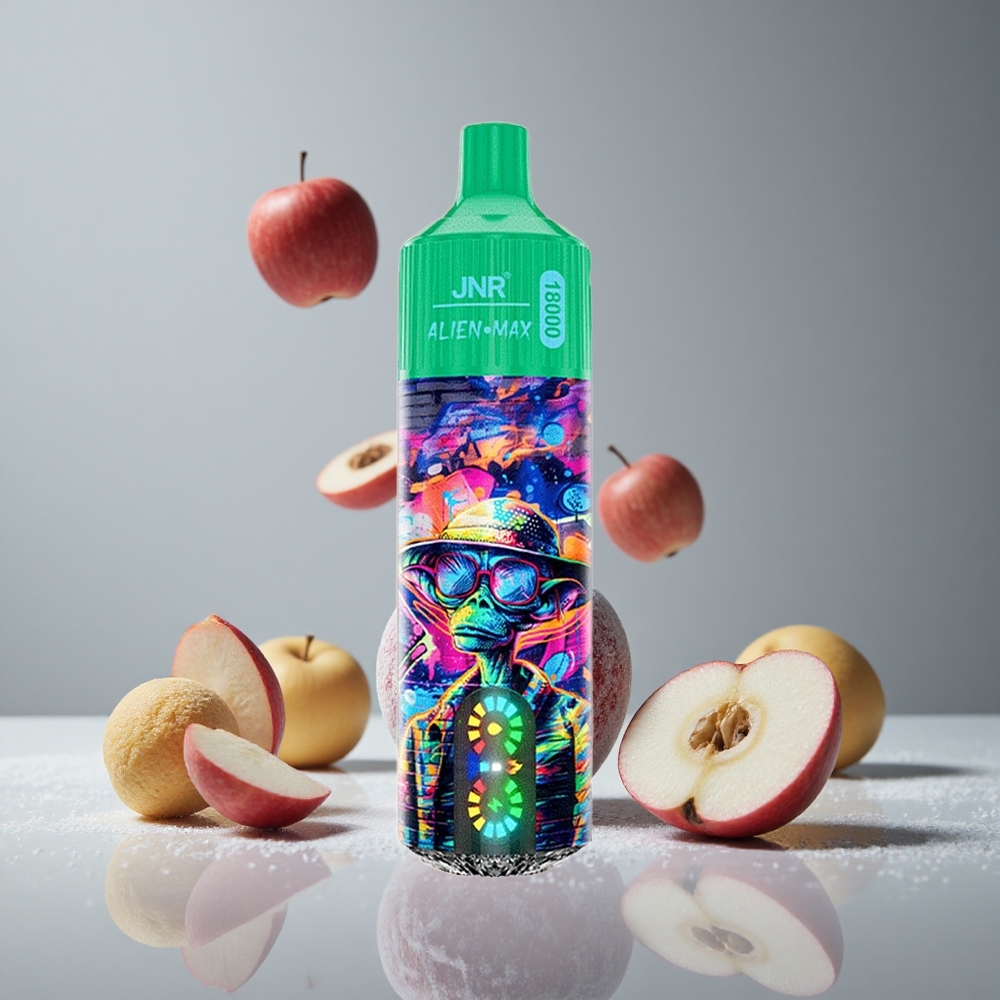 JNR Alien Max 18000パフ 凍結リンゴ デュアルメッシュコイル＆デュアルコア 28ml