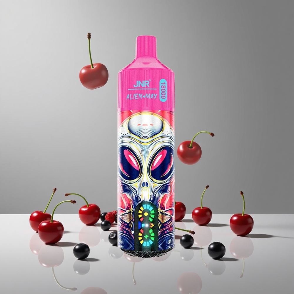 JNR Alien Max 18000パフ デュアルメッシュコイル＆デュアルコア チェリーベリー 850mAhバッテリー 28ml