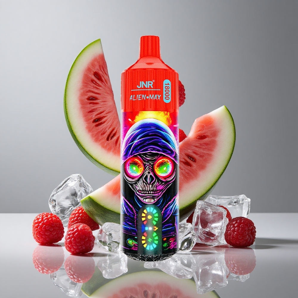 JNR Alien Max 18000パフ ラズベリーウォーターメロンアイス デュアルメッシュコイル タイプC急速充電