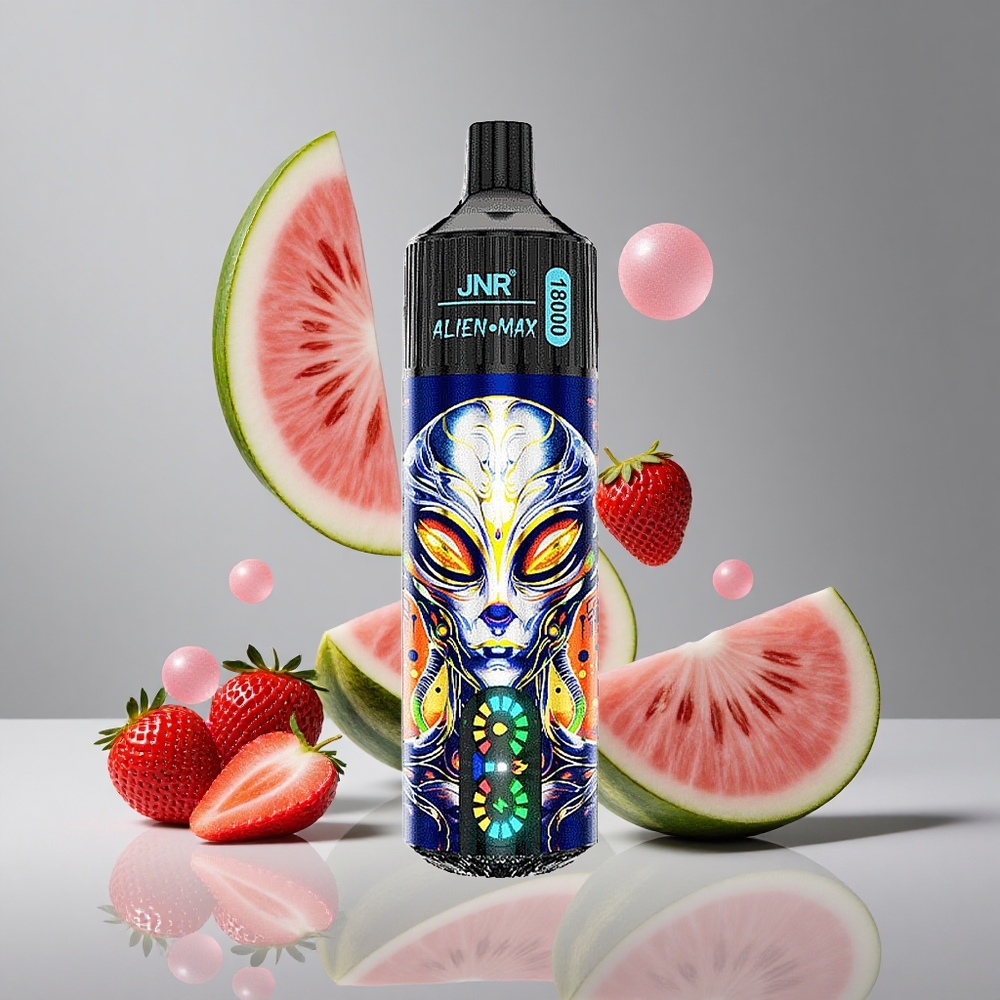 JNR Alien Max 18000パフ ストロベリーウォーターメロン バブルガム デュアルメッシュコイル タイプCクイックチャージ