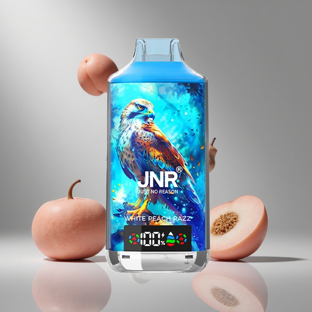 JNR Falcon X 18000パフ 24ml ホワイトピーチラズ デュアルメッシュコイル