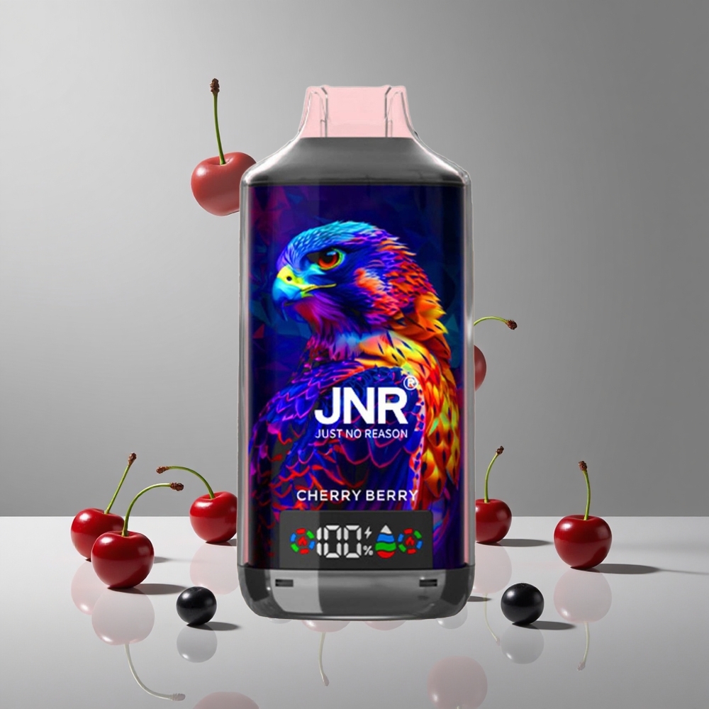 JNR Falcon X 18000パフ チェリーベリー 750mAh 24ml デュアルメッシュコイル タイプCクイックチャージ