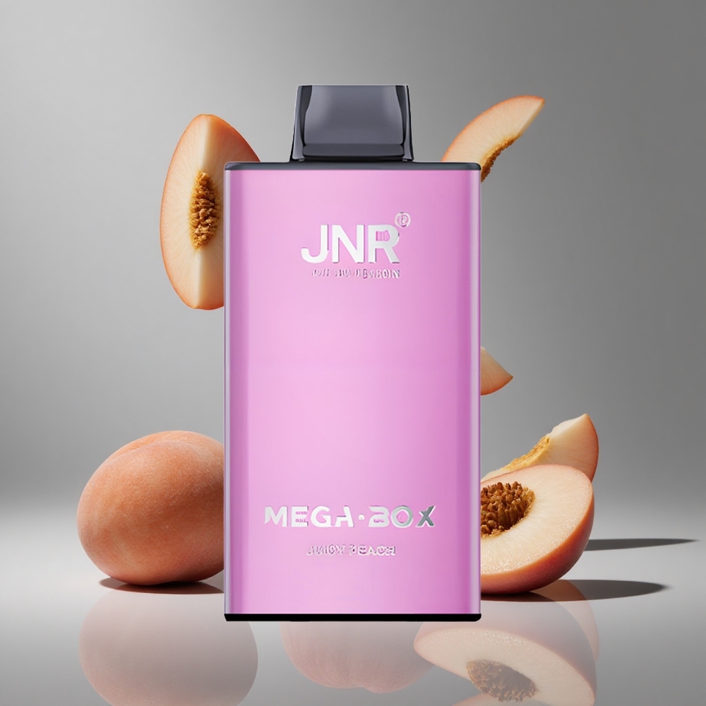 JNR Mega Box 25000パフ ジューシーピーチ デュアルメッシュコイル タイプC急速充電