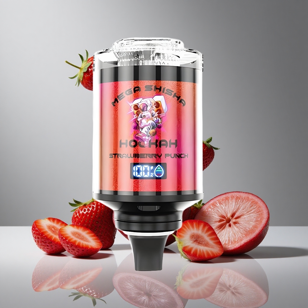 JNR Mega Shisha Hookah 100000パフ いちごパンチ 60ml 2200mAh
