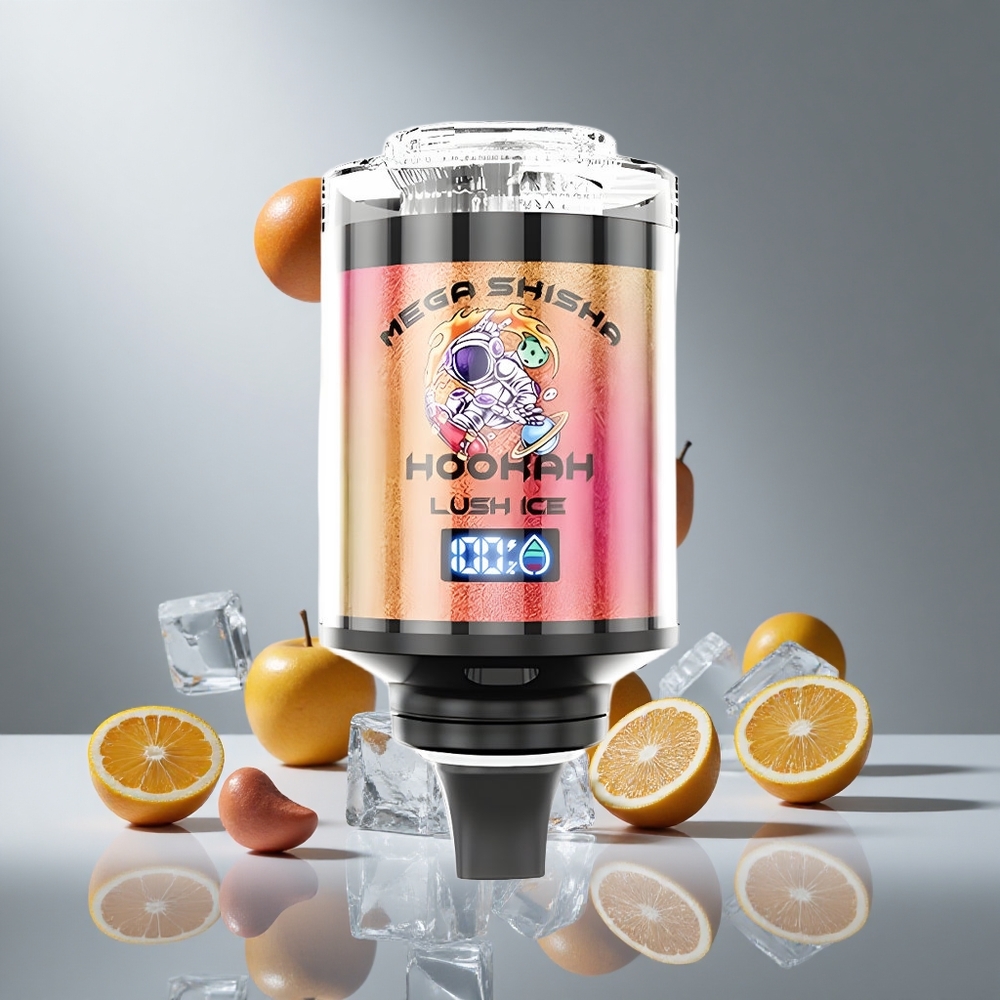 JNR Mega Shisha Hookah 100000パフ デスクトップ互換 ラッシュアイス 70.2mm×70mm×43.2mm 2%ニコチン