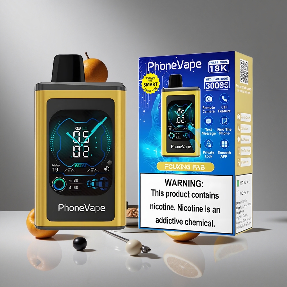 JNR PhoneVape 30000パフ 850mAh Type-C充電式 ニコチン濃度2%・5% Fucking Fab