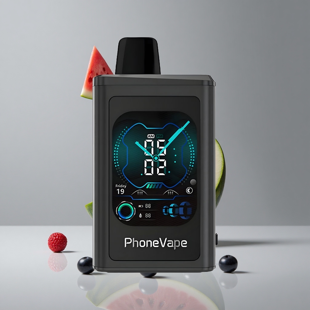 JNR PhoneVape 30000パフ ブルーベリーウォーターメロン 850mAh Type-C充電 ニコチン濃度2% 5%