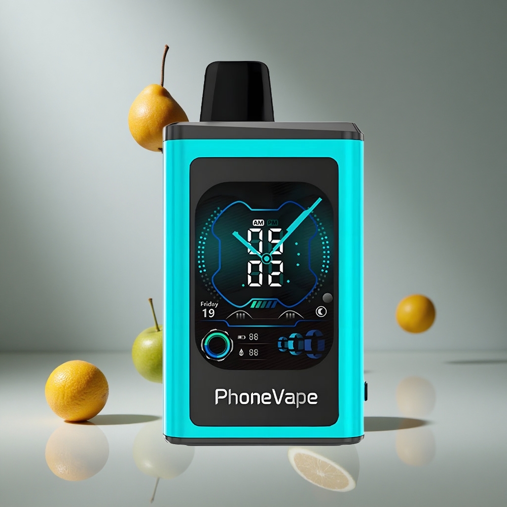 JNR PhoneVape 30000パフ マイアミミント（ミント味） 850mAh Type-C充電可能 ニコチン濃度2%、5%