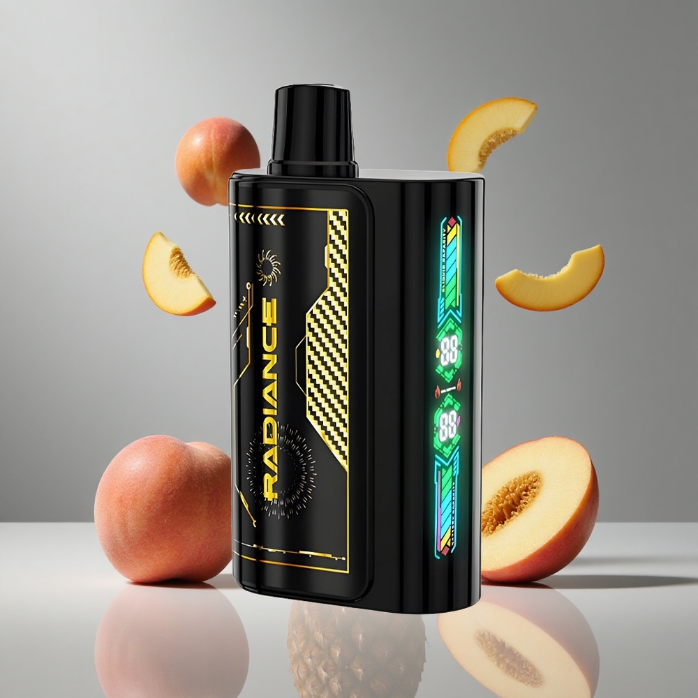 JNR Radiance 31000パフ 28ml ピーチマンゴーパイナップル デュアルメッシュコイル