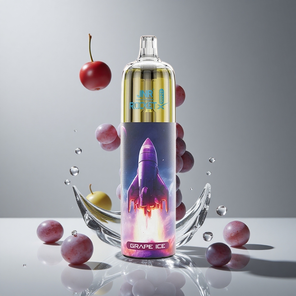 JNR Rocket-X 12400パフ グレープアイス 850mAhバッテリー 25ml e-リキッド