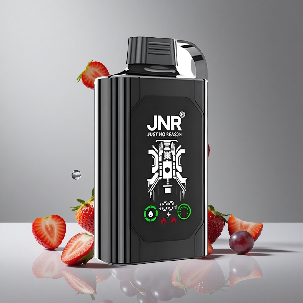 JNR Shisha Hookah Box 20500パフ ストロベリーグレープ デュアルメッシュコイル＆デュアルコア タイプCクイックチャージ