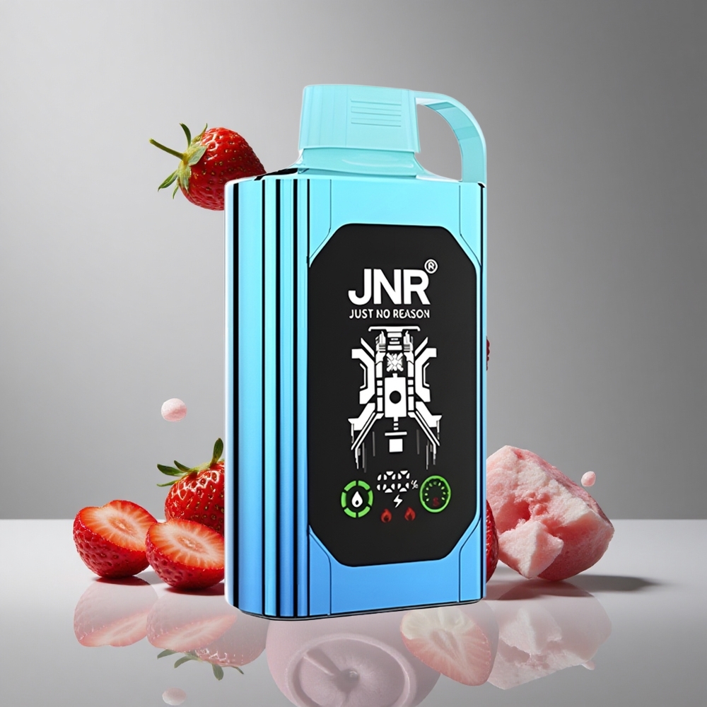 JNR Shisha Hookah Box 20500パフ ストロベリーレッドラズベリーキャンディ デュアルメッシュコイル タイプCクイックチャージ