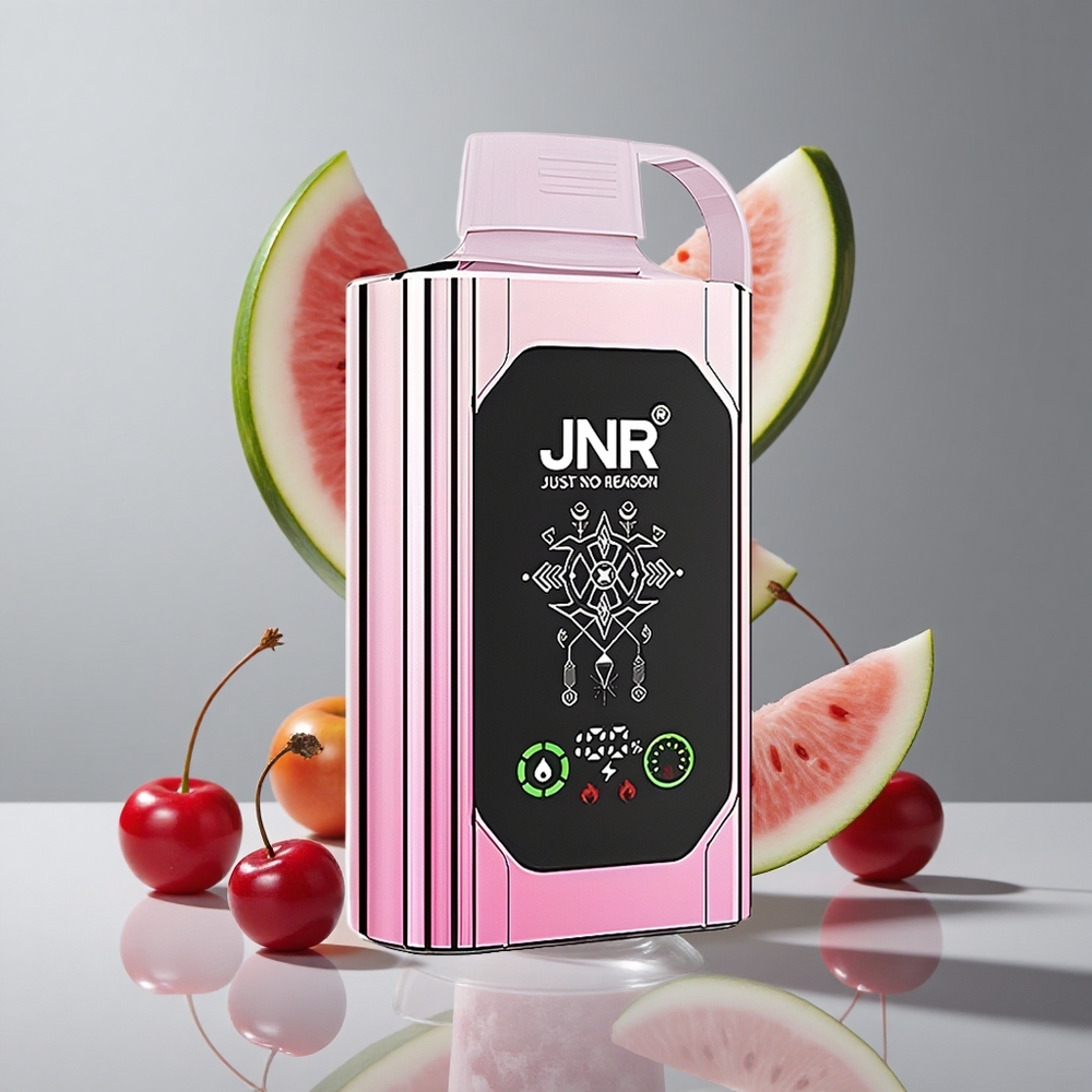 JNR Shisha Hookah Box 20500 パフ HDディスプレイ デュアルメッシュコイル チェリーウォーターメロンフリーズ