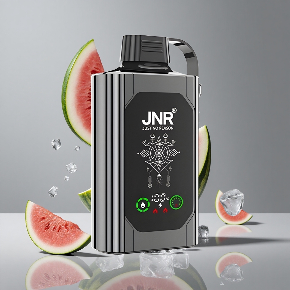 JNR Shisha Hookah Box 20500パフ スイカアイス HDディスプレイ デュアルメッシュコイル