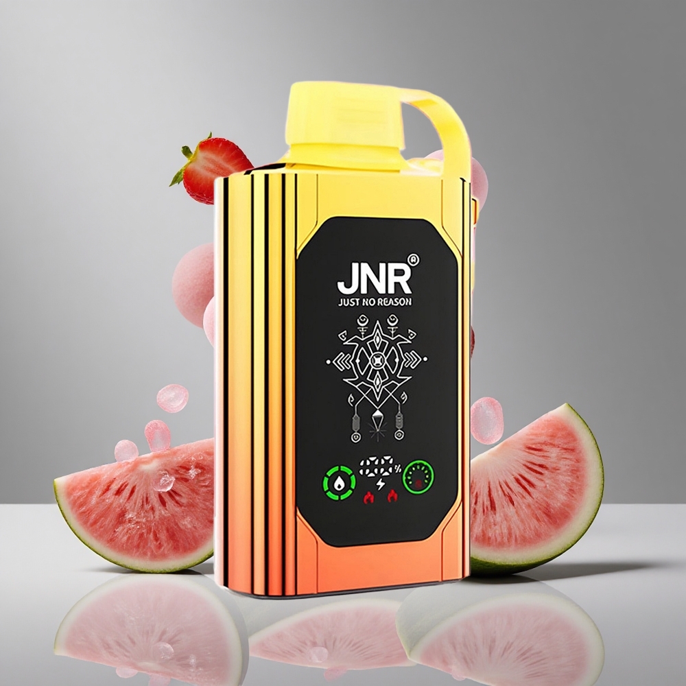 JNR Shisha Hookah Box 20500パフ スイカストロベリーバブルガム HDディスプレイ デュアルメッシュコイル