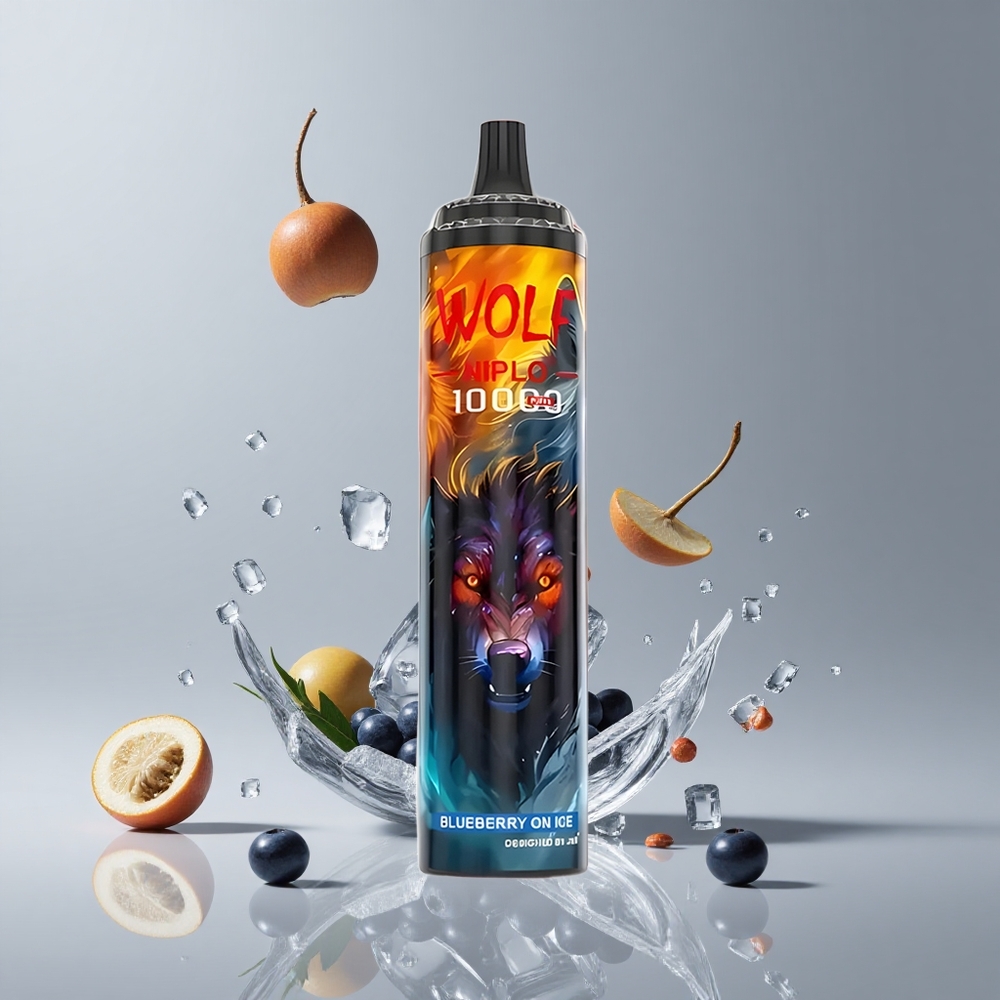 JNR Wolf Niplo 10000パフスブルーベリーオンアイス1.0オームメッシュコイル20ml