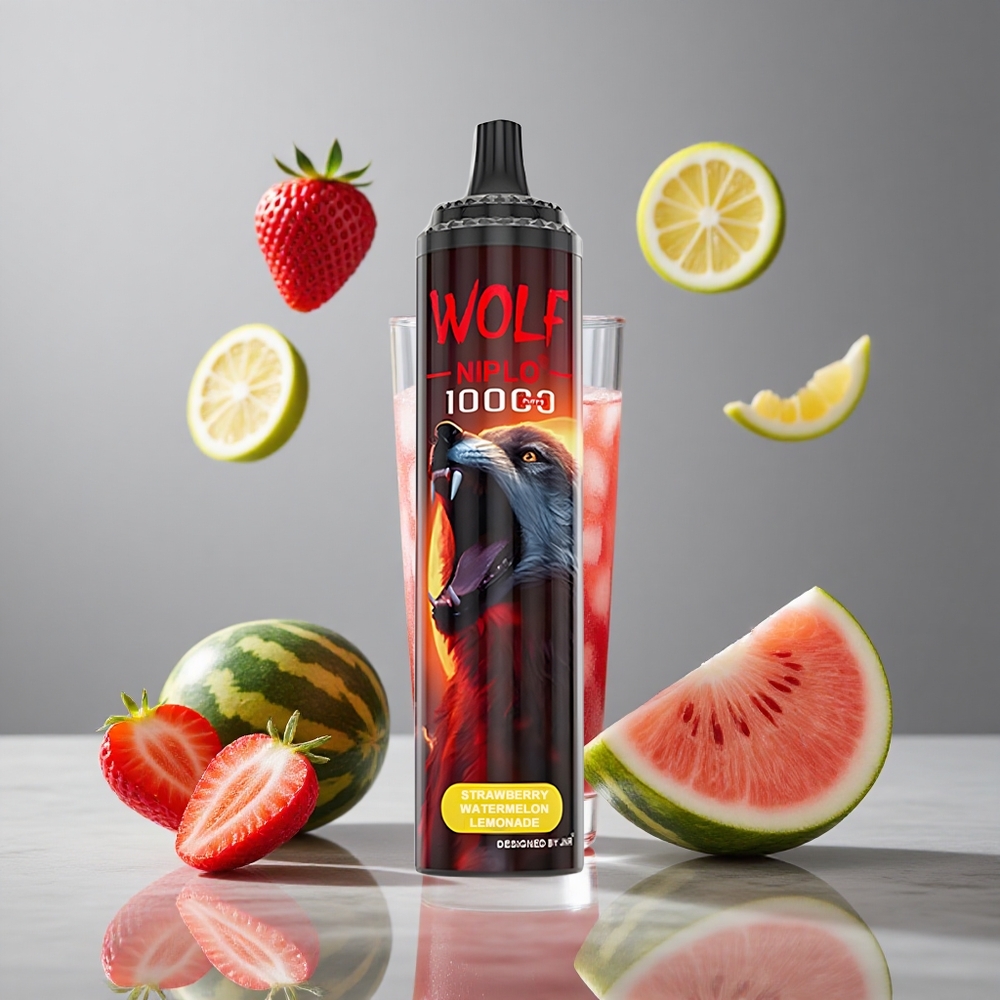 JNR Wolf Niplo 10000パフ ストロベリーウォーターメロンレモネード 1.0オームメッシュコイル 20ml