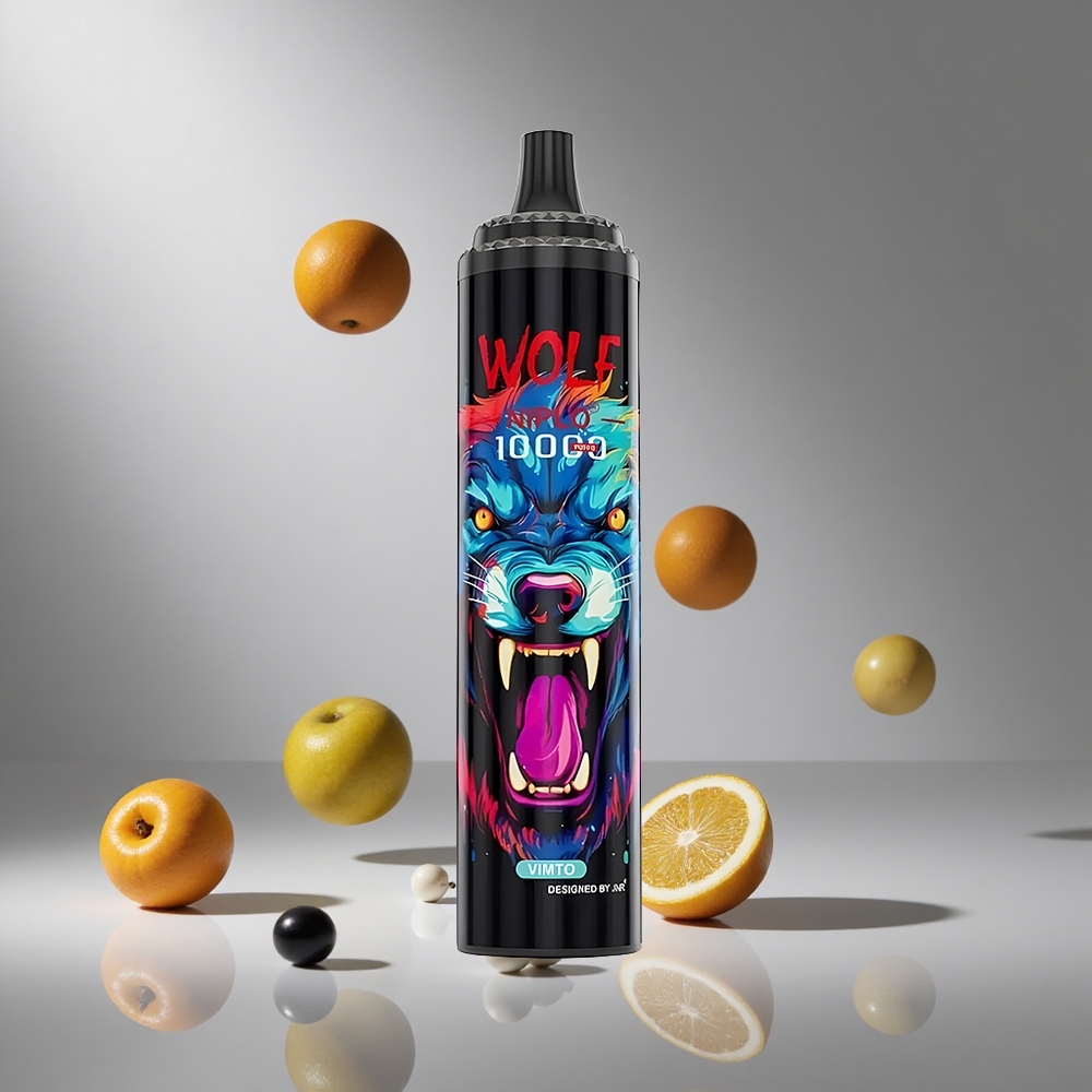 JNR Wolf Niplo 10000パフ ビムト メッシュコイル1.0オーム 650mAh 20ml タイプC急速充電