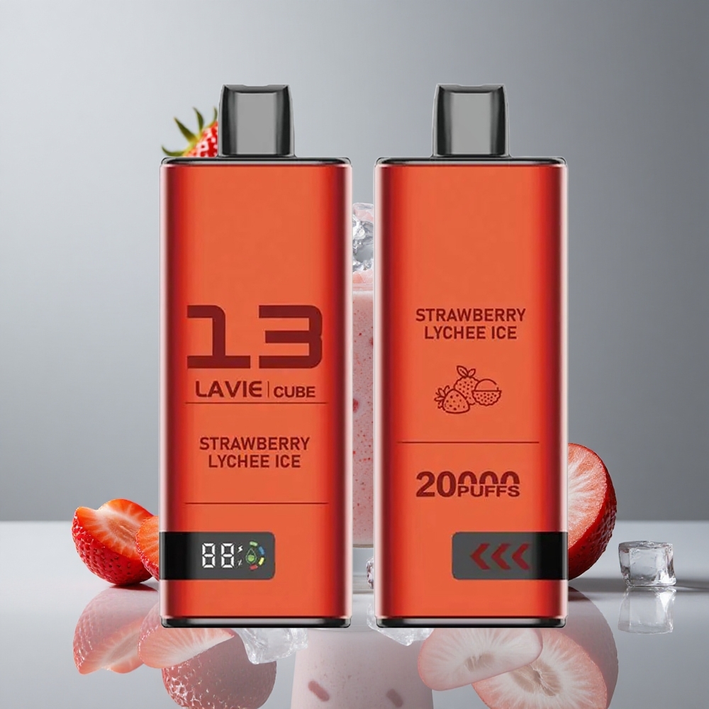 Lavie Cube 20000パフ ストロベリーライチアイス 28ml 600mAh