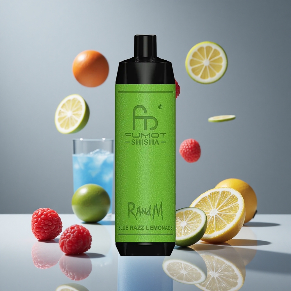 RandM Fumot Shisha 10000パフ ブルーラズレモネード 18mlプレフィル 0.5%ニコチン