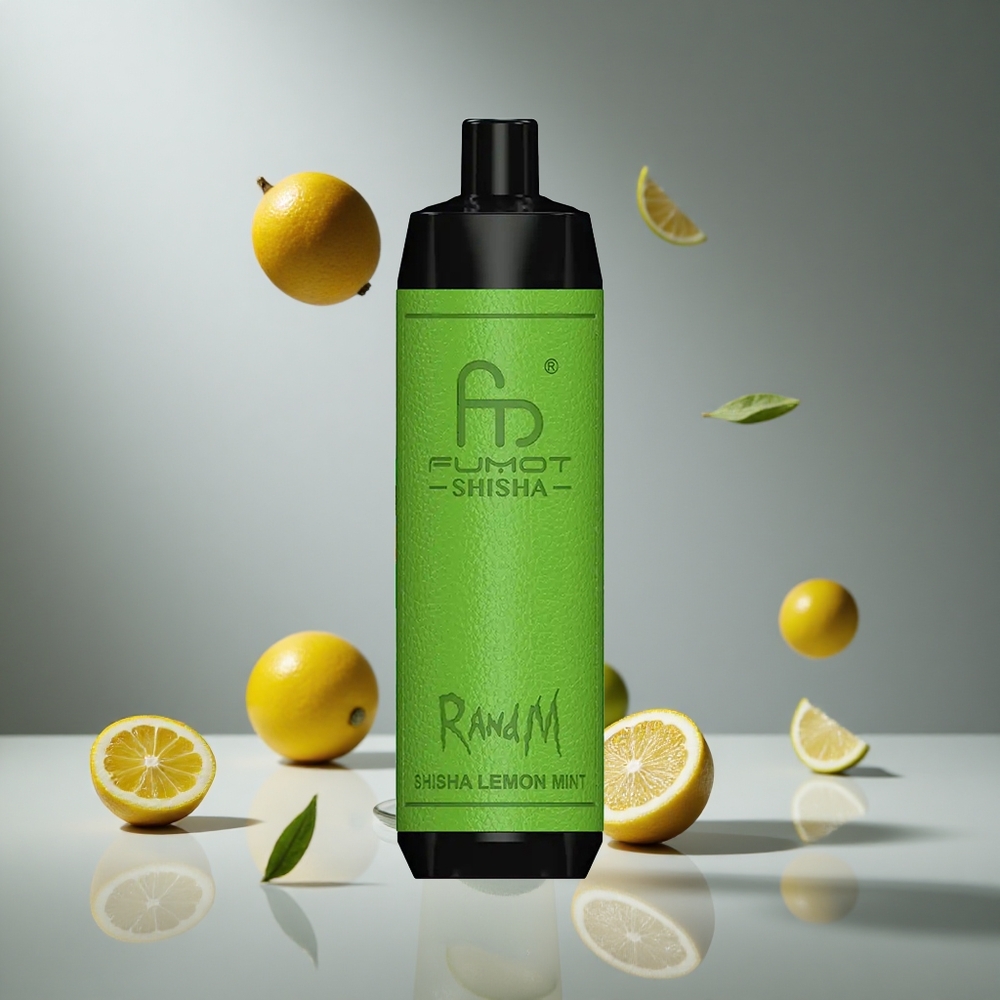 RandM Fumot Shisha 10000パフ レモンミント 18mlプレフィル 0.5%ニコチン