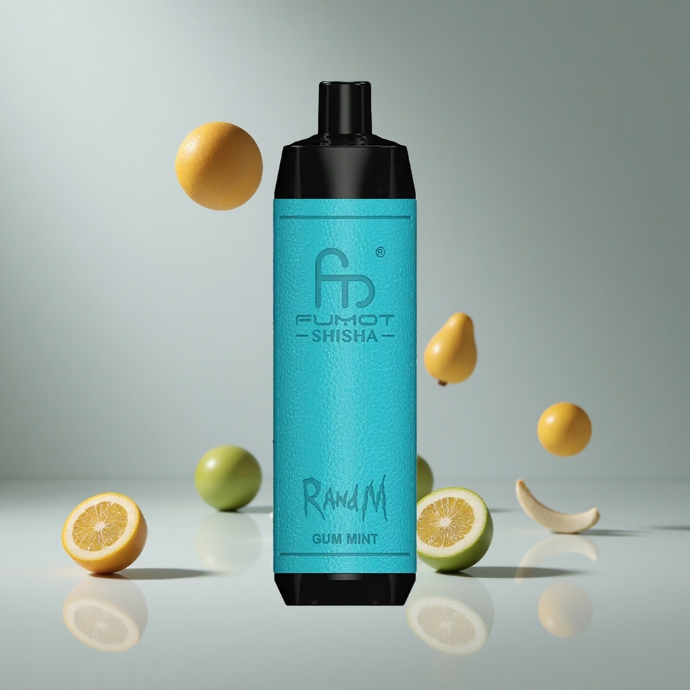 RandM Fumot Shisha 10000パフ ガムミント 18mlプレフィルド 850mAhバッテリー