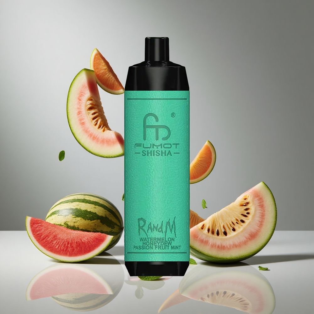 RandM Fumot Shisha 10000パフ スイカハニーデューパッションフルーツミント 18mlプリフィルド 850mAhバッテリー