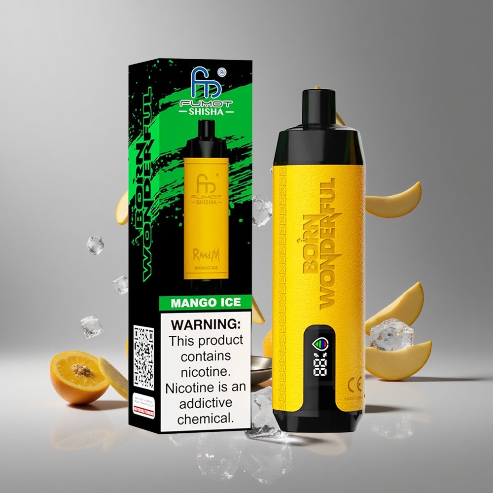 RandM Fumot Shisha 10000パフ マンゴーアイス 18mlプレフィル Type-Cポート