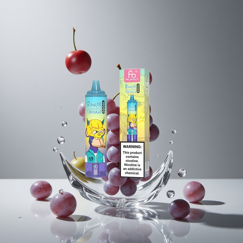 RandM Fumot Tornado 15000パフ 25ml グレープアイス ディスポーザブルベイプ