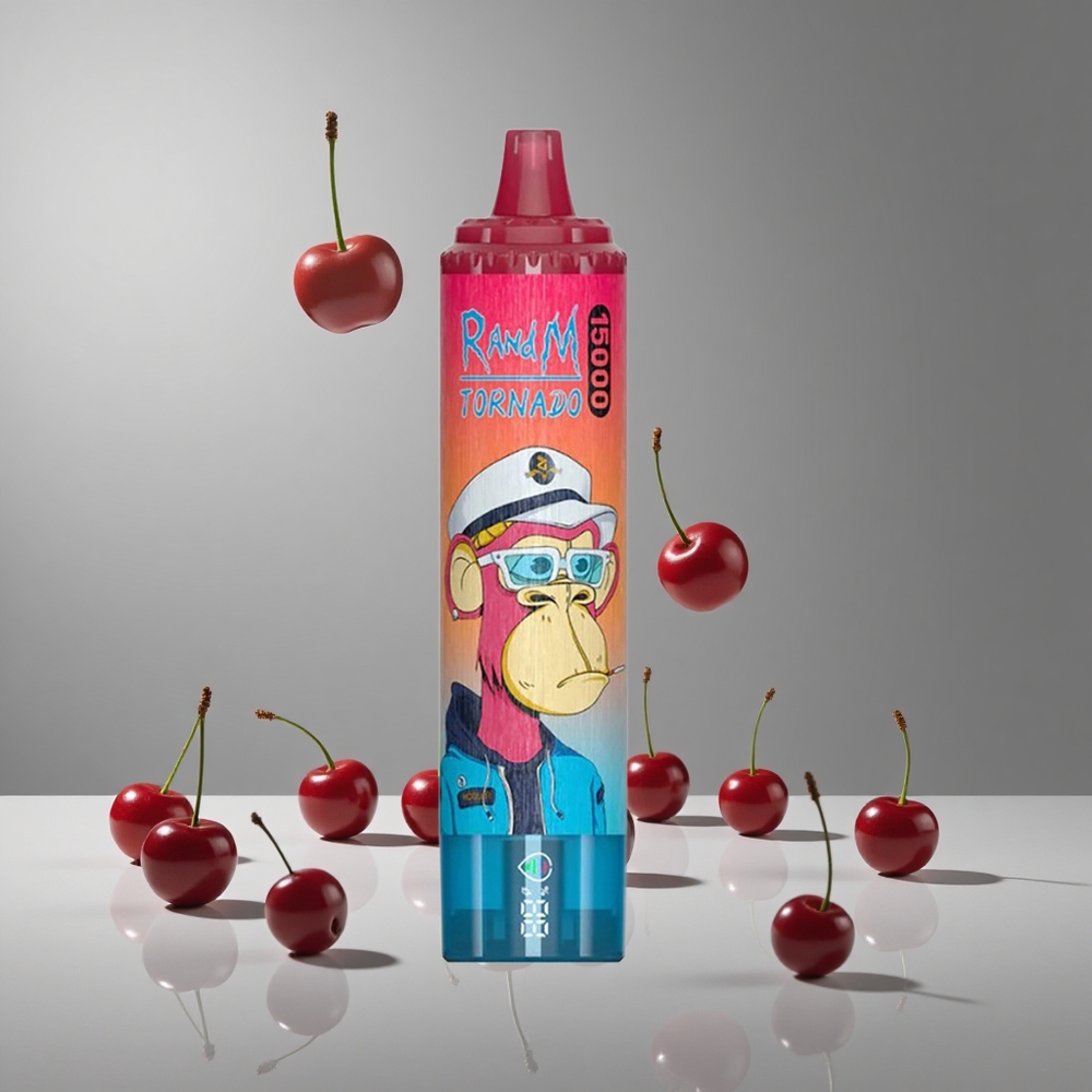 RandM Fumot Tornado 15000パフ チェリー 25ml 850mAh メッシュコイル