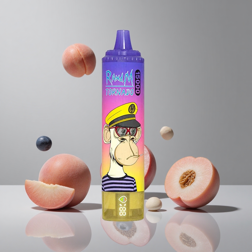 RandM Fumot Tornado 15000パフ ピーチブルーベリーキャンディ 25ml 850mAh