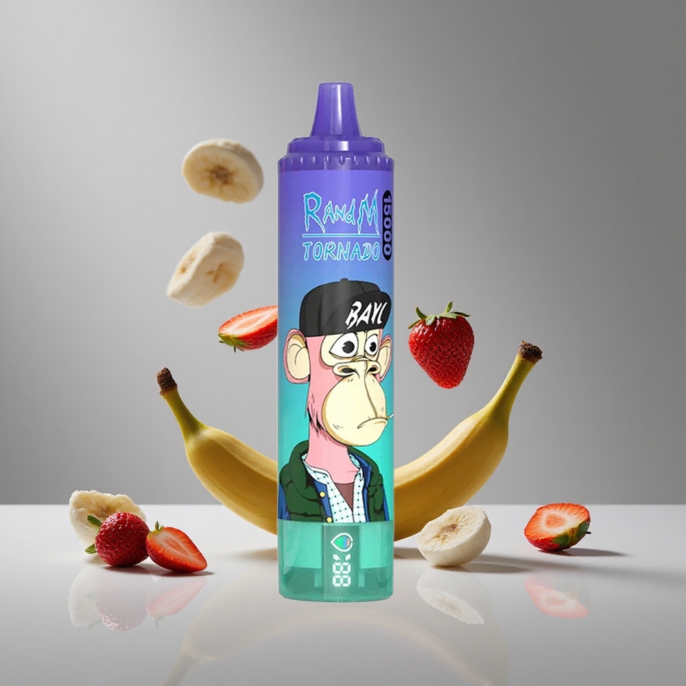 RandM Fumot Tornado 15000パフ ストロベリーバナナ 25ml 850mAh