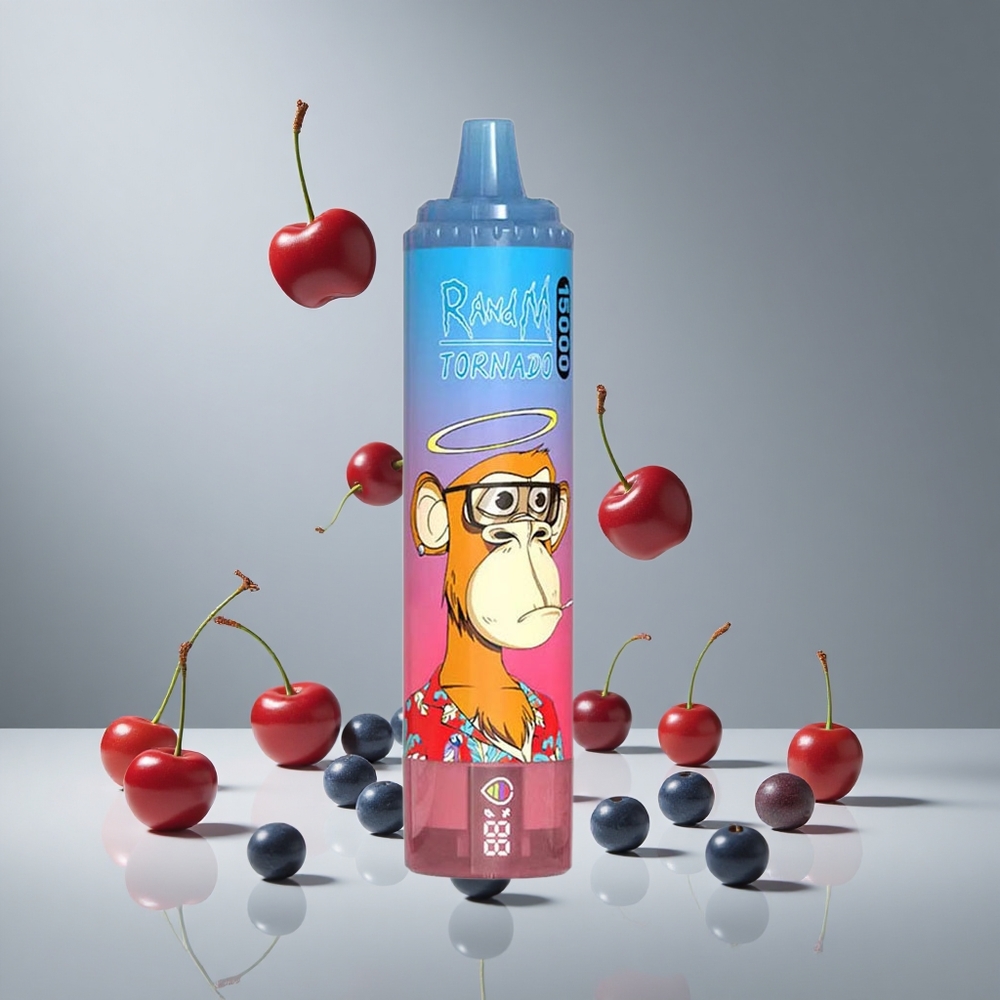 RandM Fumot Tornado 15000パフ ブルーレズチェリー 25ml USB Type-C充電式