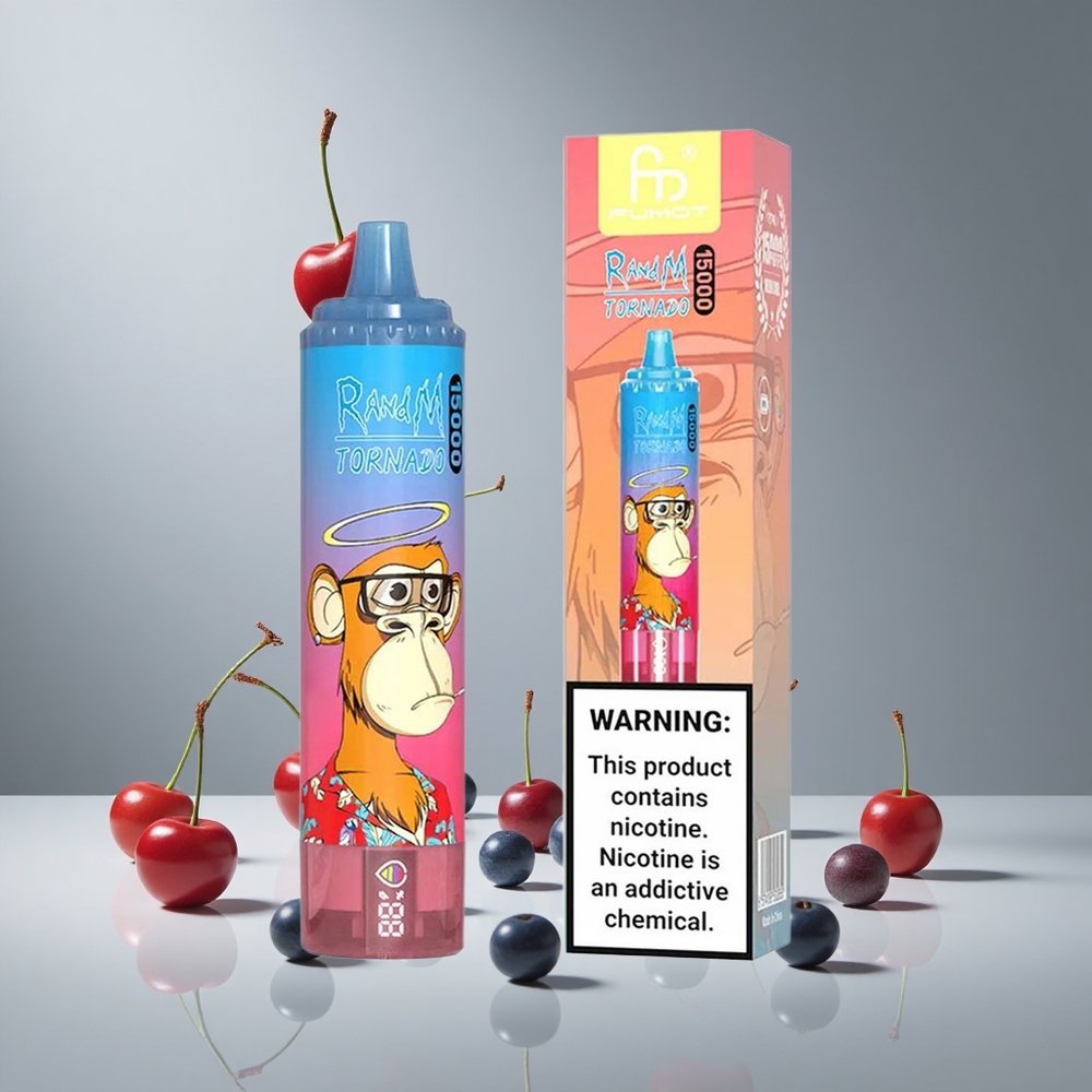 RandM Fumot Tornado 15000パフ ブルーレズチェリー 25ml USB Type-C充電式