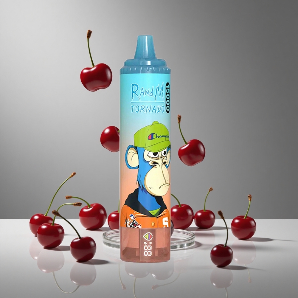 RandM Fumot Tornado 15000パフ チェリーコーラ LCD画面 Type-C充電