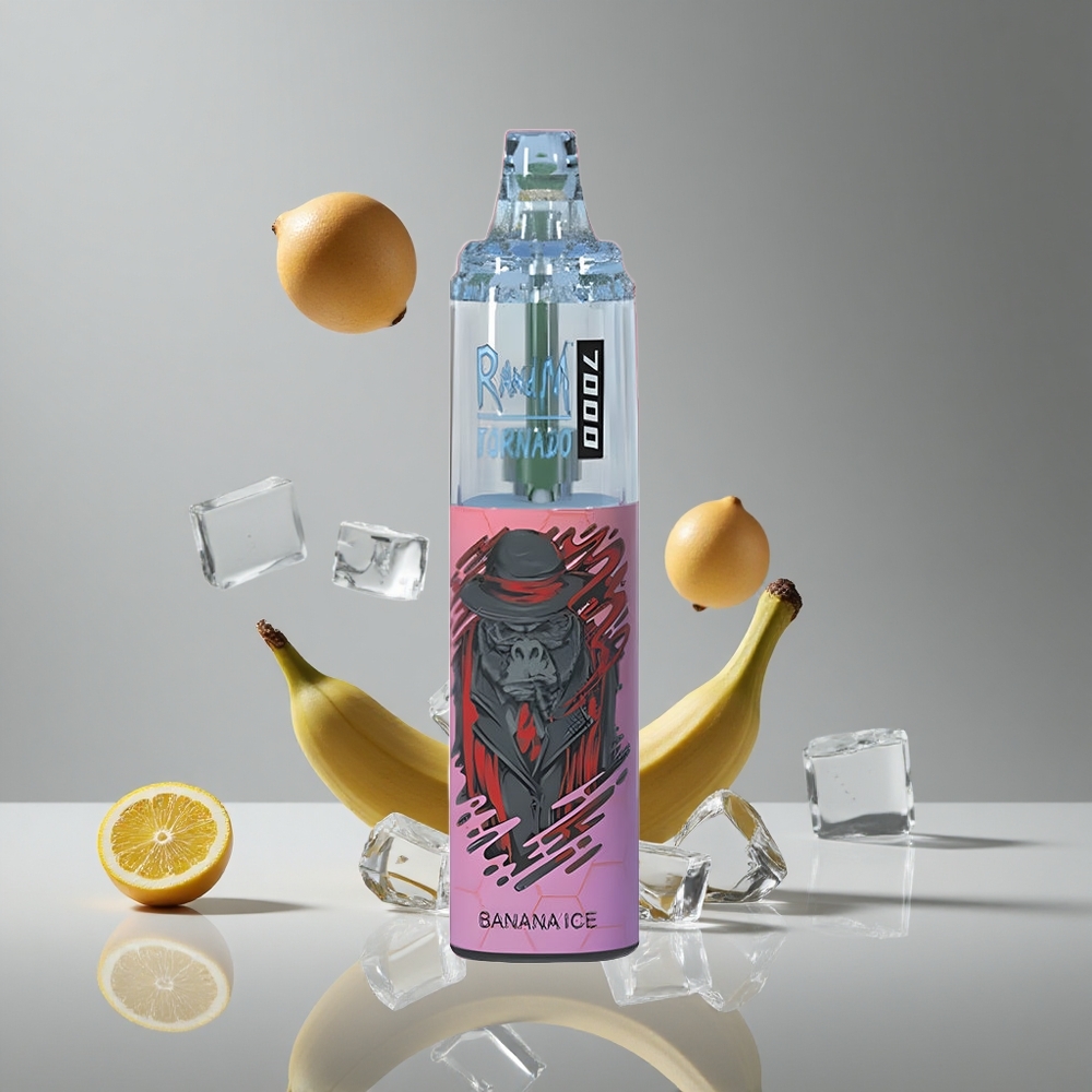 RandM Fumot Tornado 7000パフ バナナアイス 14ML メッシュコイル